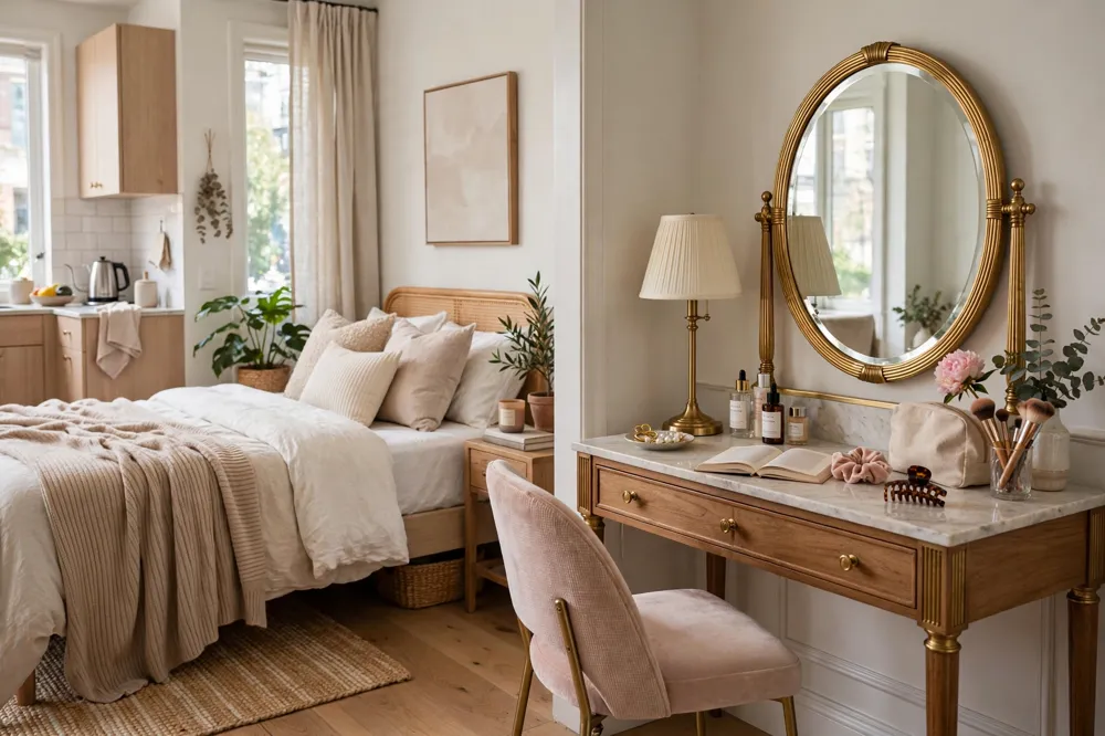 Elegant vanity corner