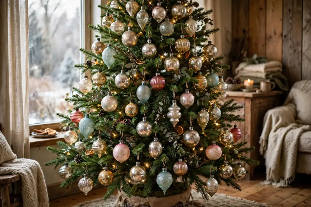Vintage glass baubles
