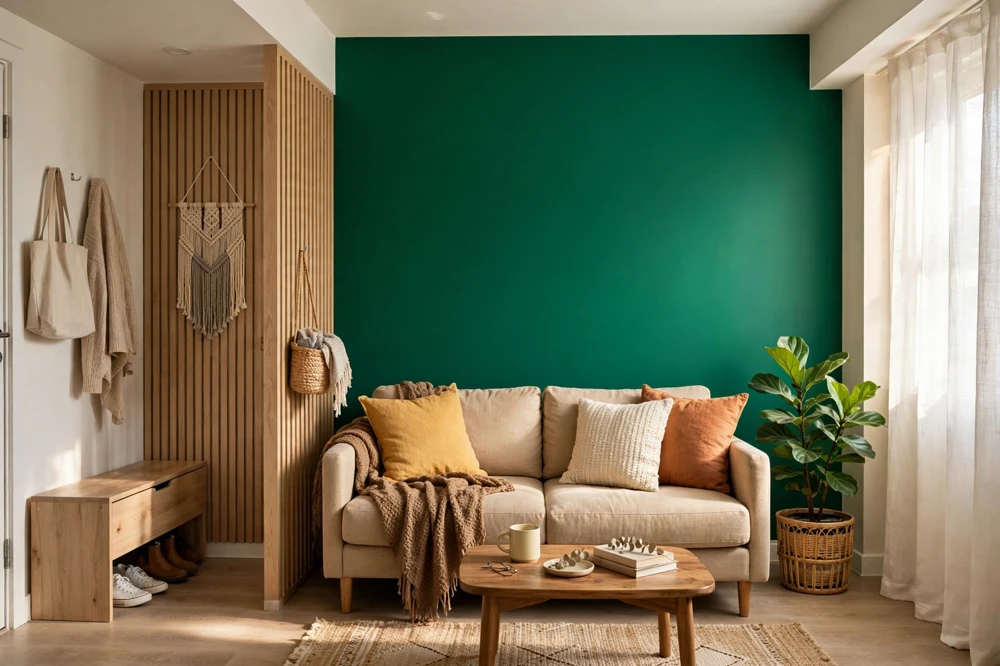 Small apartment accent wall