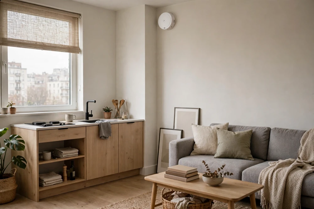Studio apartment carbon monoxide detector tip