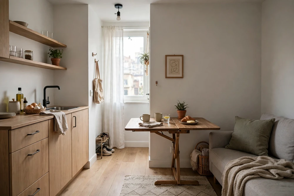 Small apartment foldable table