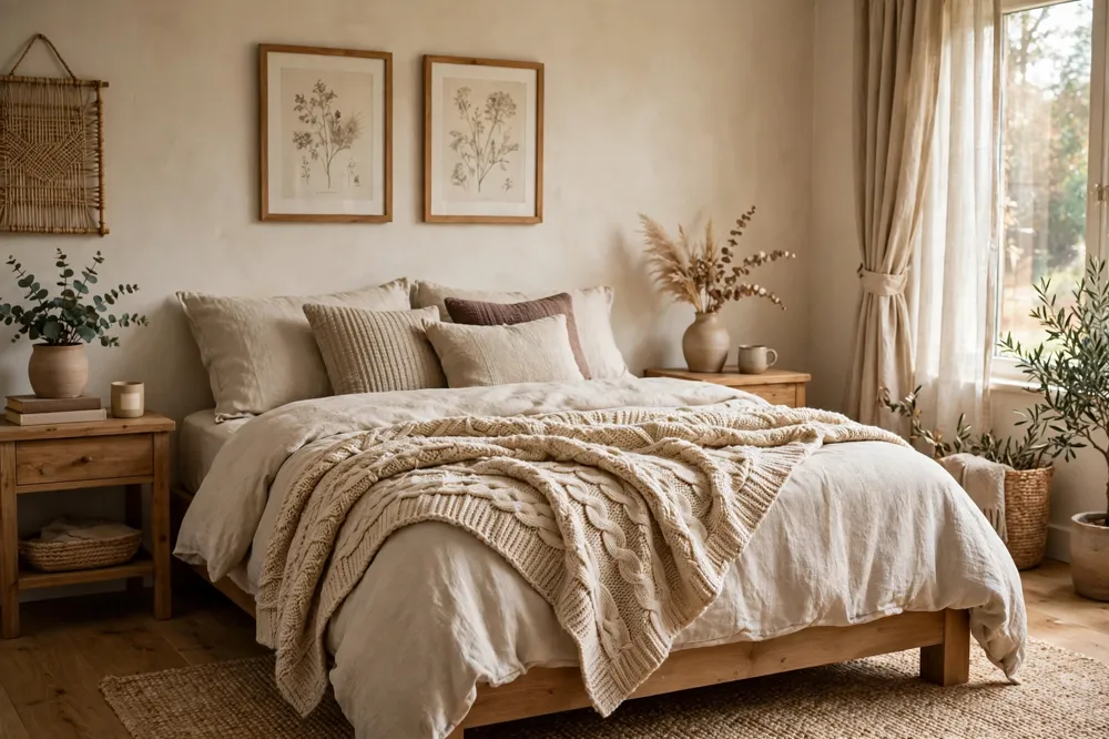 Cozy knit throw