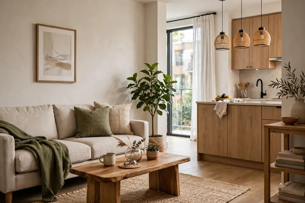One bedroom apartment living room style