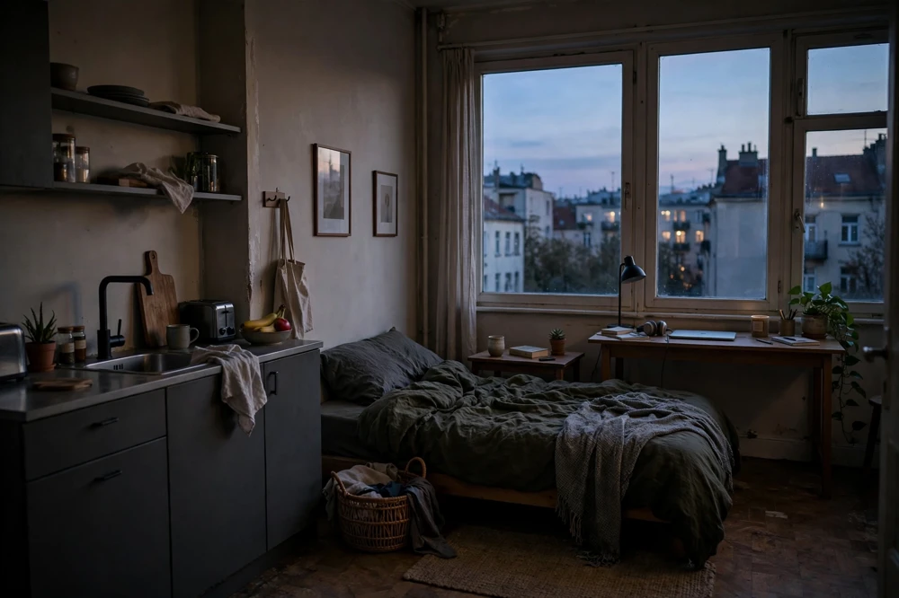Studio apartment too dim lighting mistake
