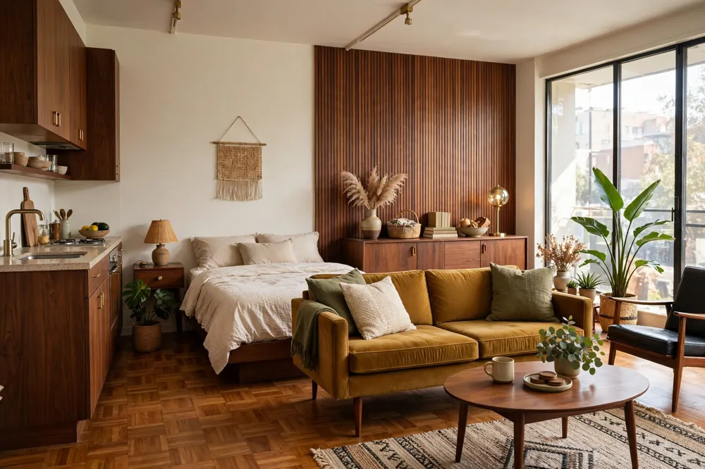 Walnut wood accents