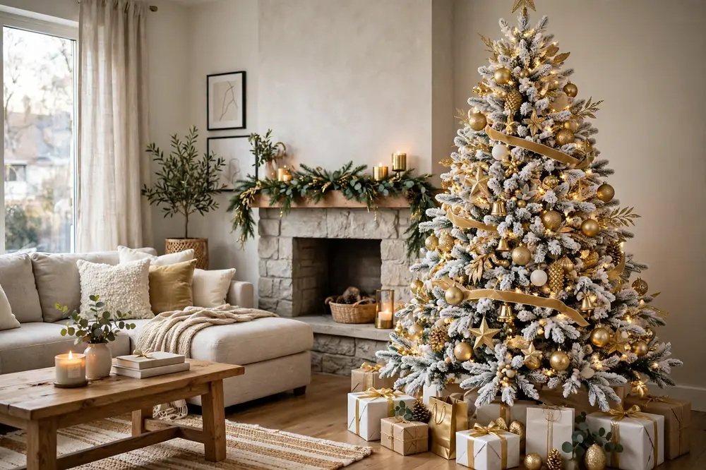 White and gold tree