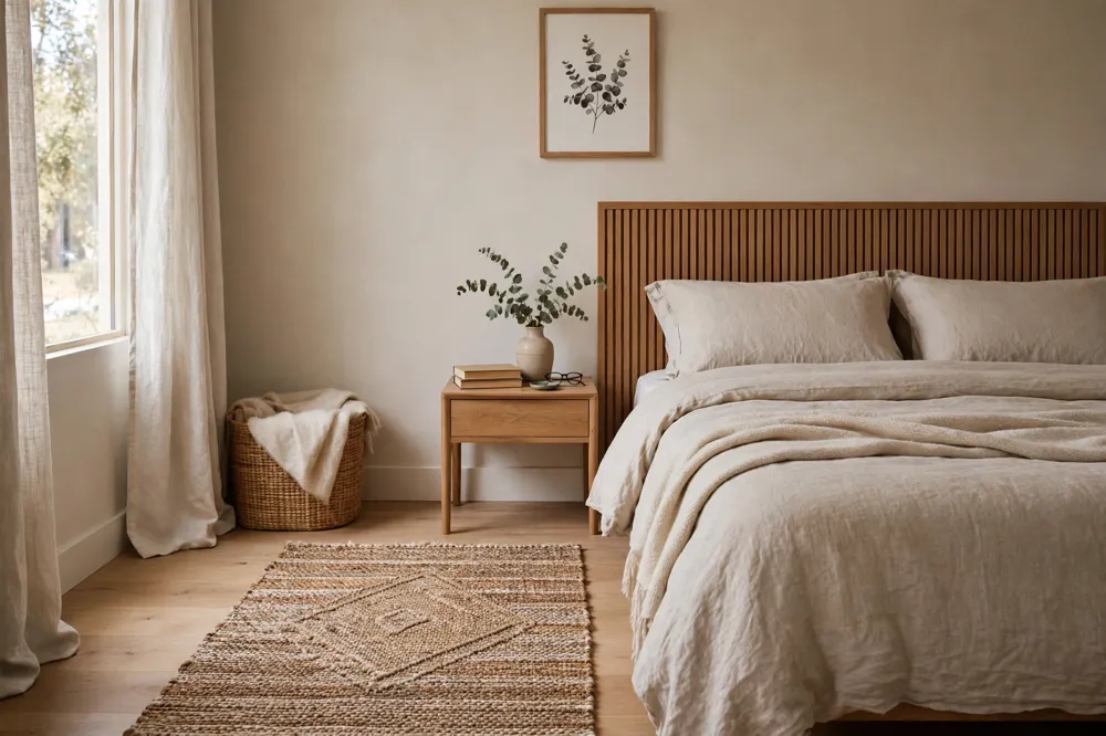 Rug beside the bed