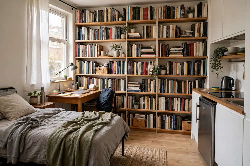 Book storage wall