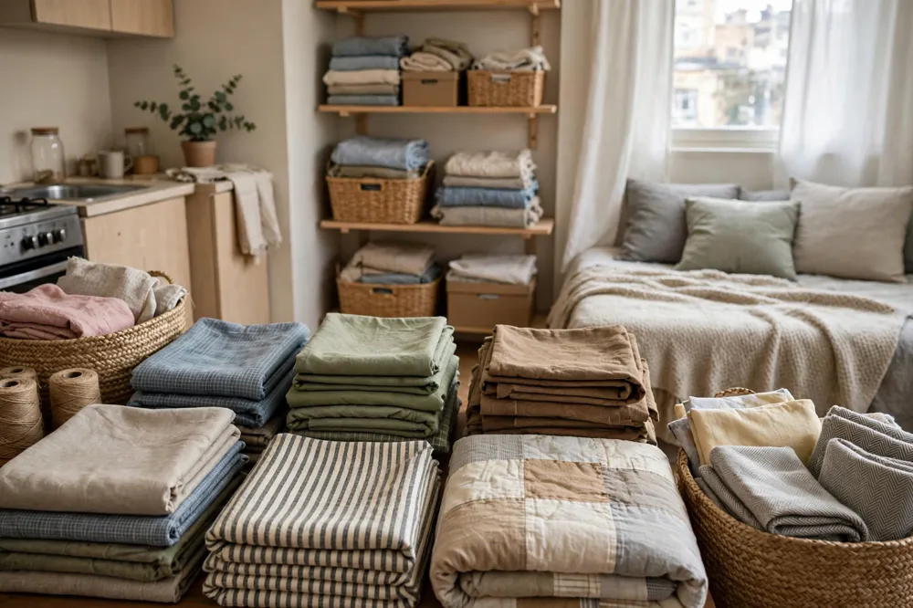 Studio apartment budget textiles