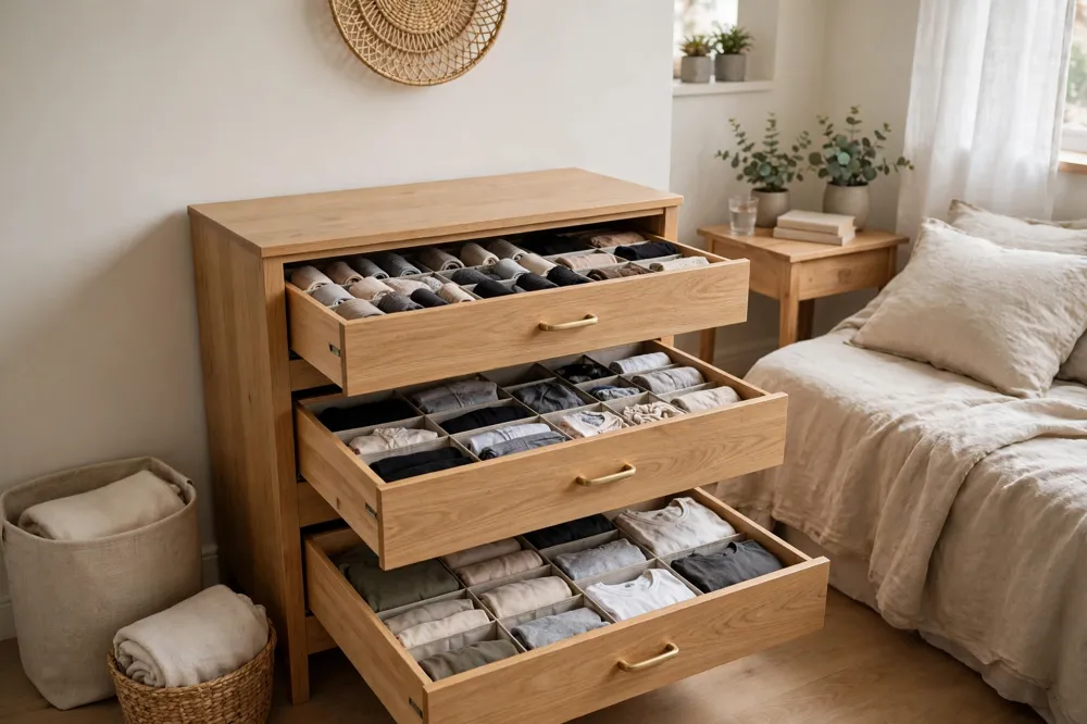 Small apartment drawer organizers