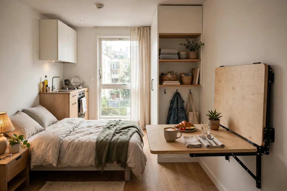 Fold-down table