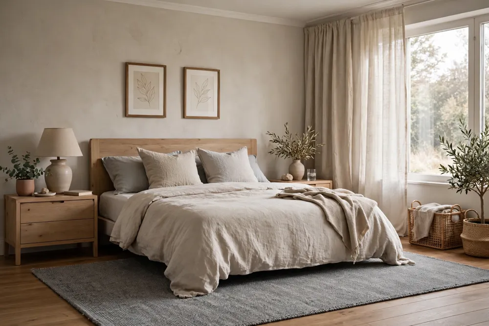 Neutral grey rug