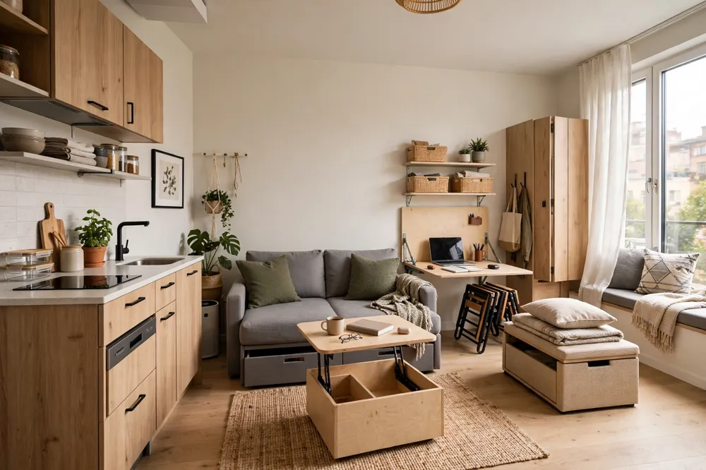 Studio apartment multi-use furniture tip