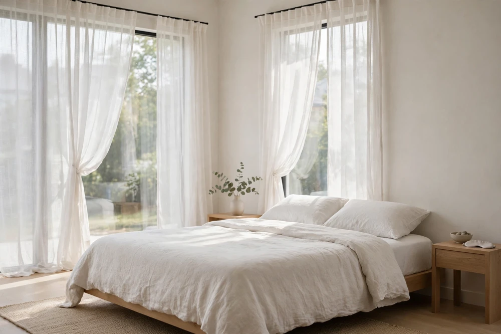 Sheer minimalist curtains