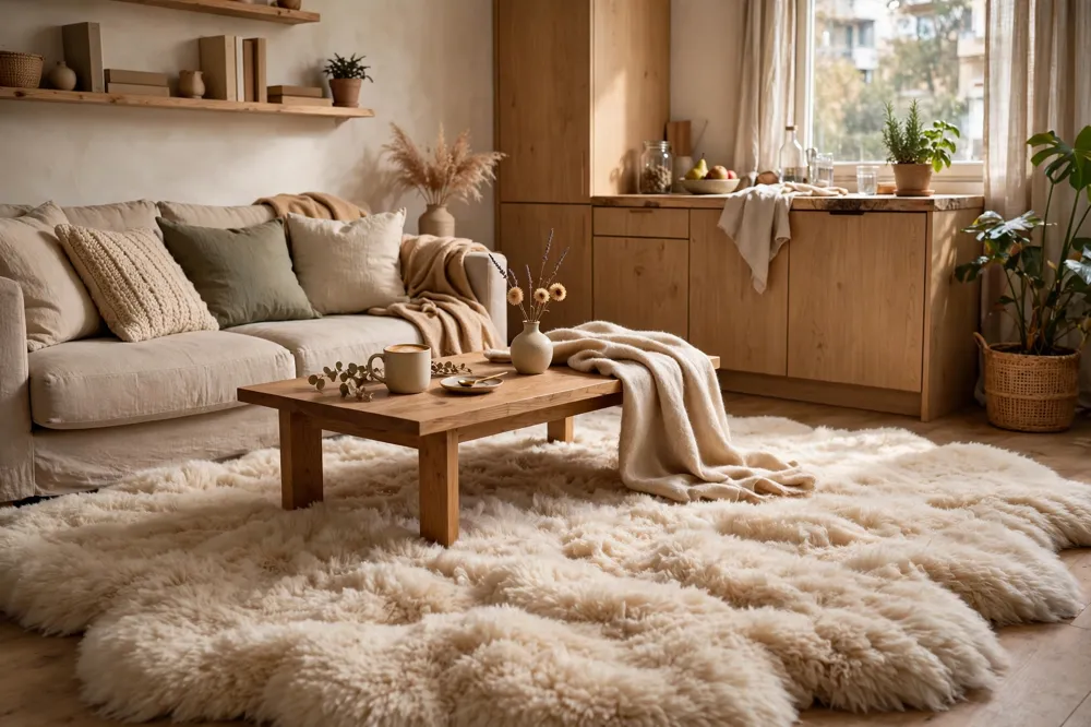 Studio apartment soft rug