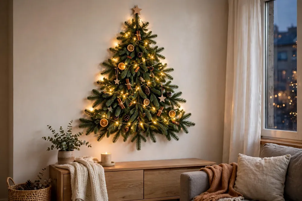 Wall-mounted tree for small space