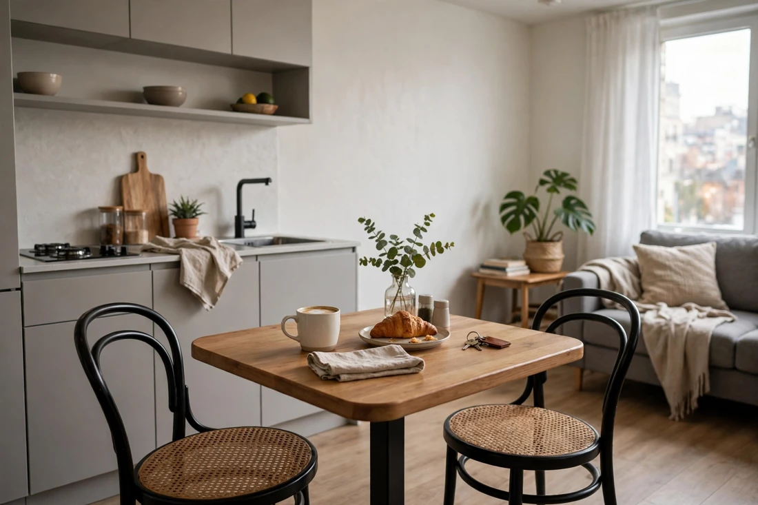 Studio apartment compact dining table
