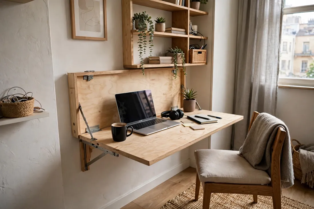 Small apartment fold-down desk