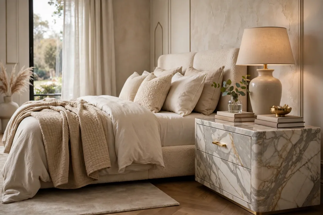 Luxury marble nightstand