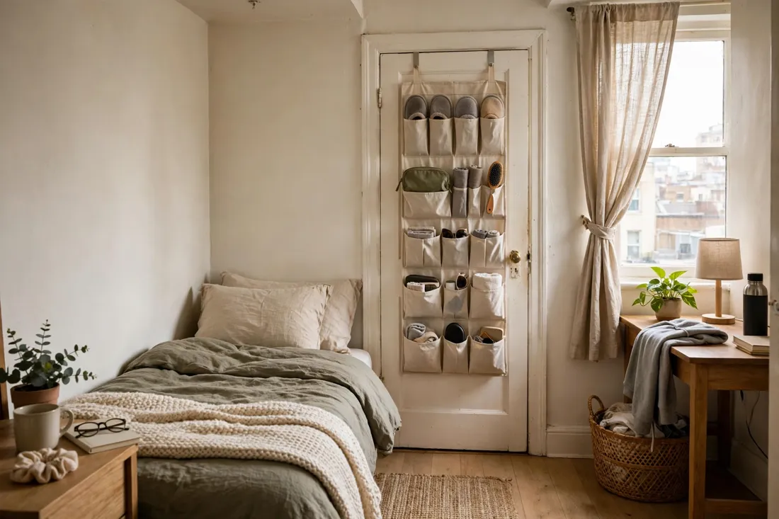 Small apartment over door organizer