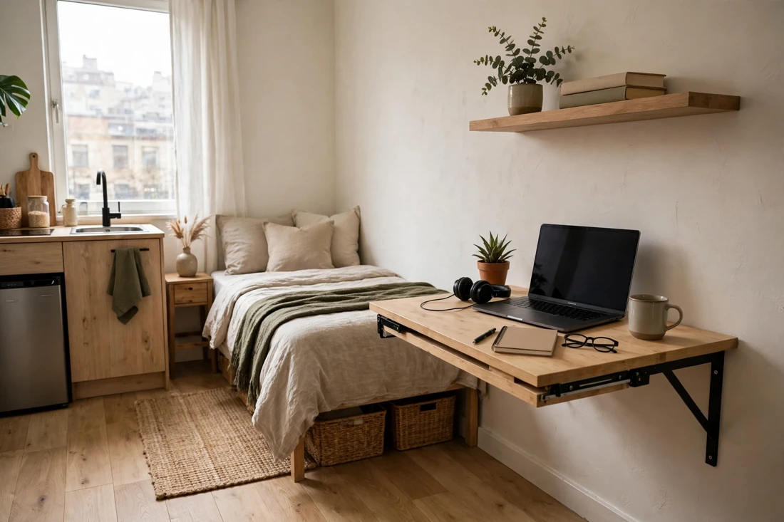 Wall-mounted desk