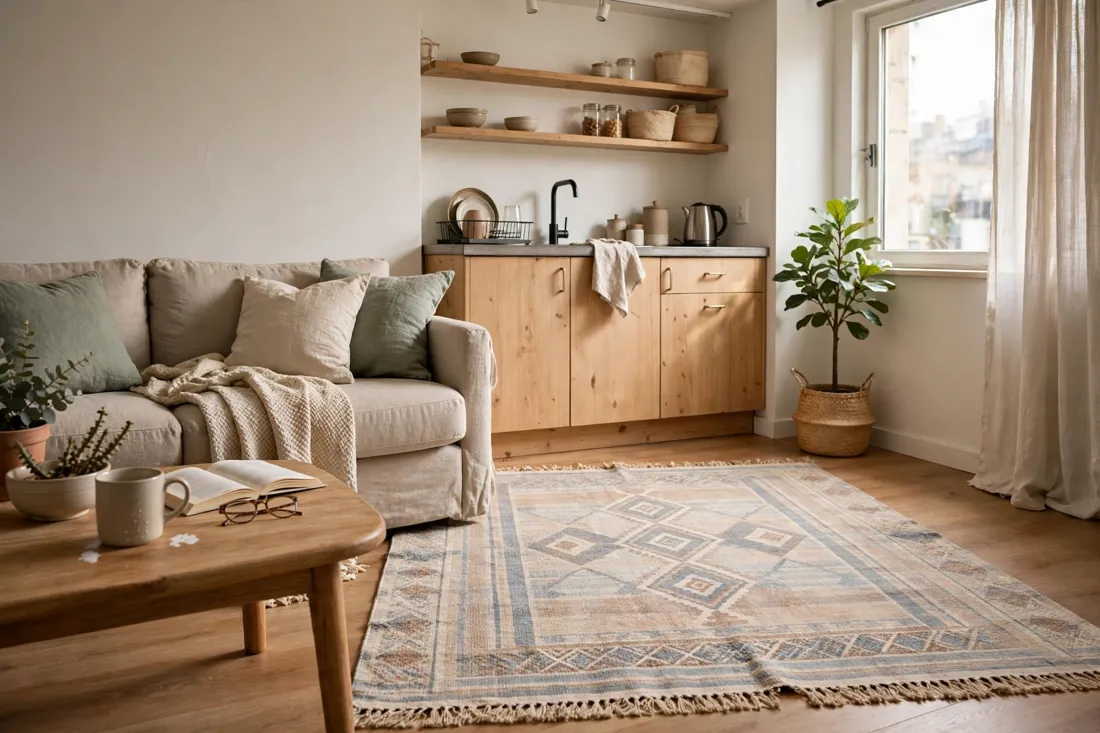 Studio apartment washable rug