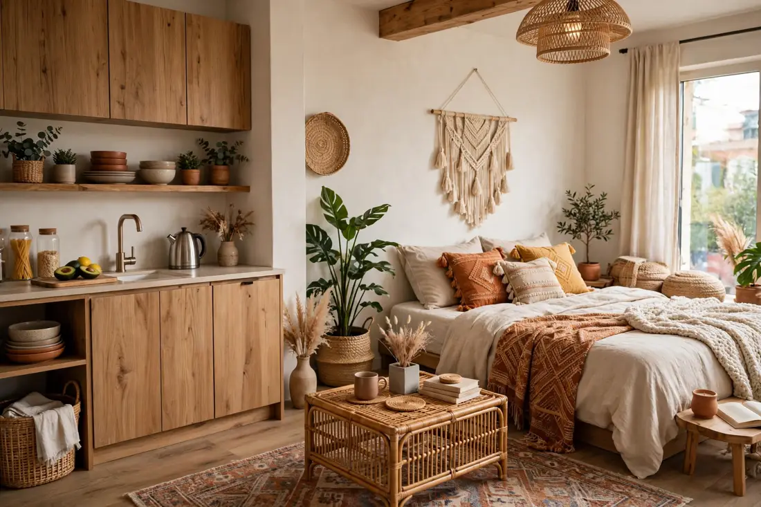 Airbnb studio boho design