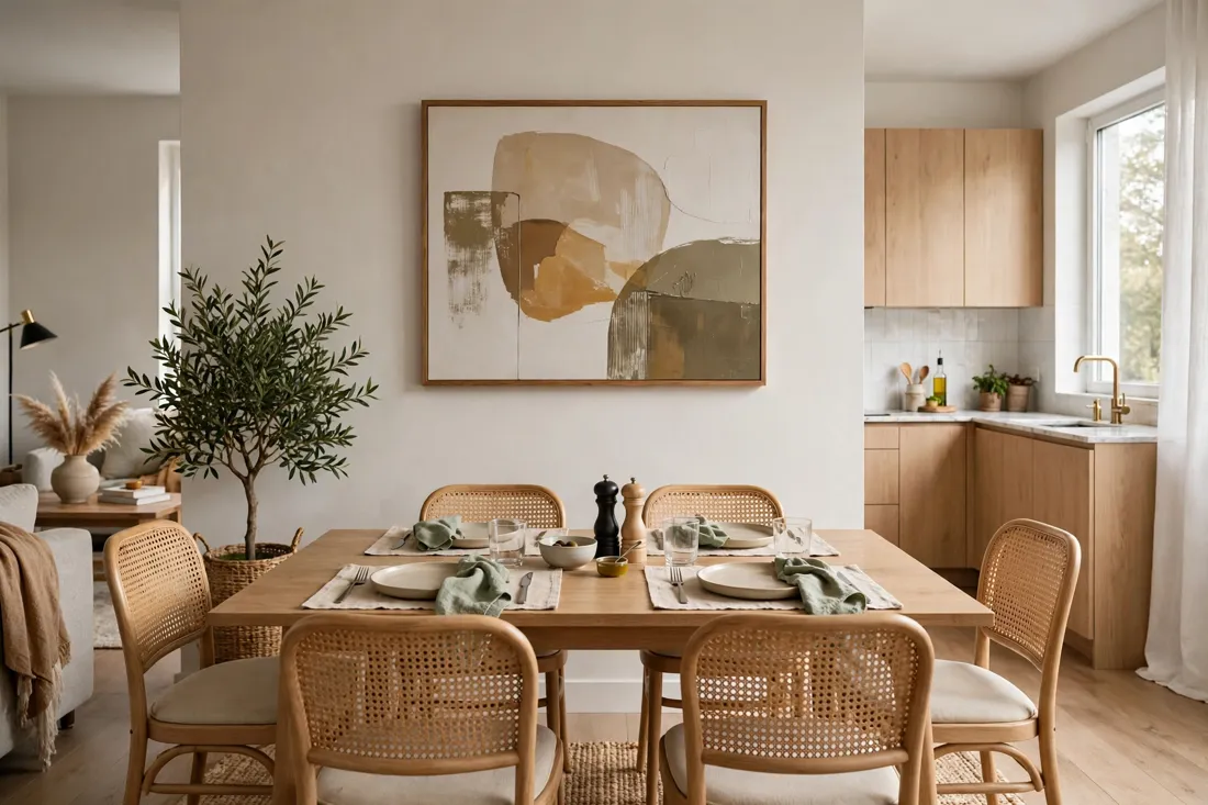 One bedroom apartment dining wall art
