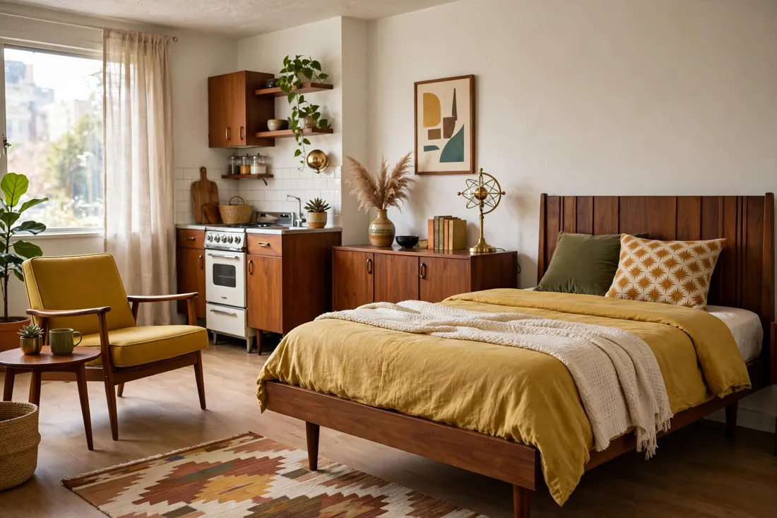 Mid century bed