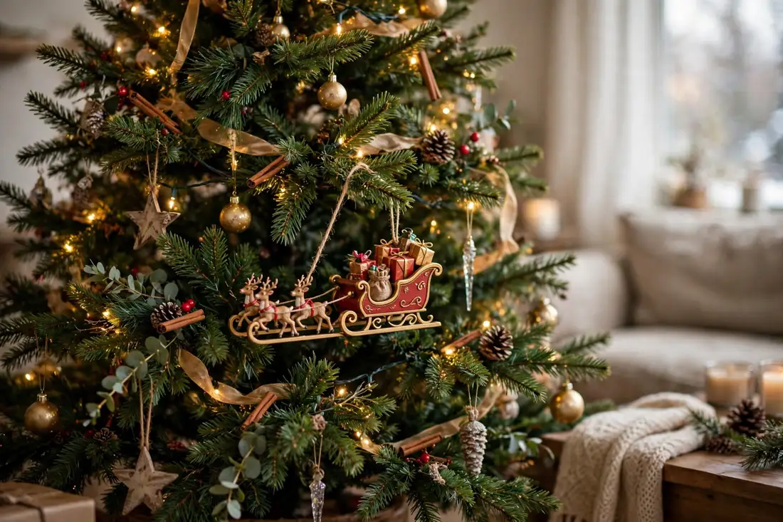 Santa sleigh tree