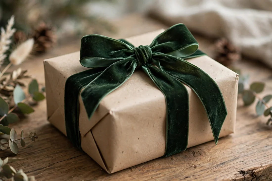 Velvet ribbon wrapping