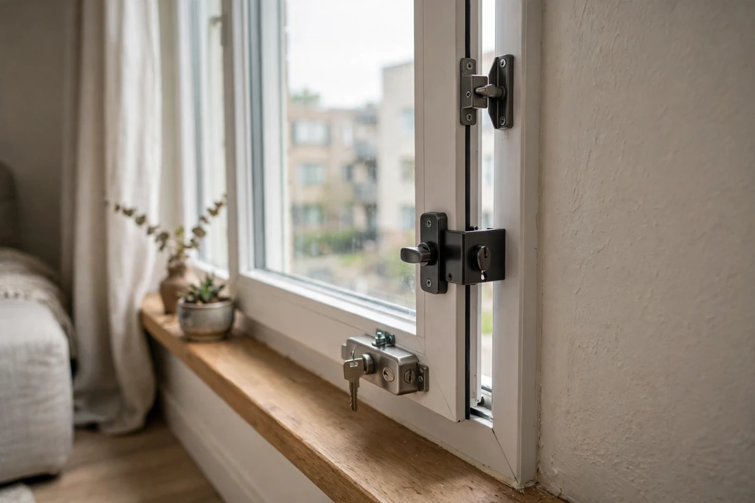 Studio apartment window locks tip