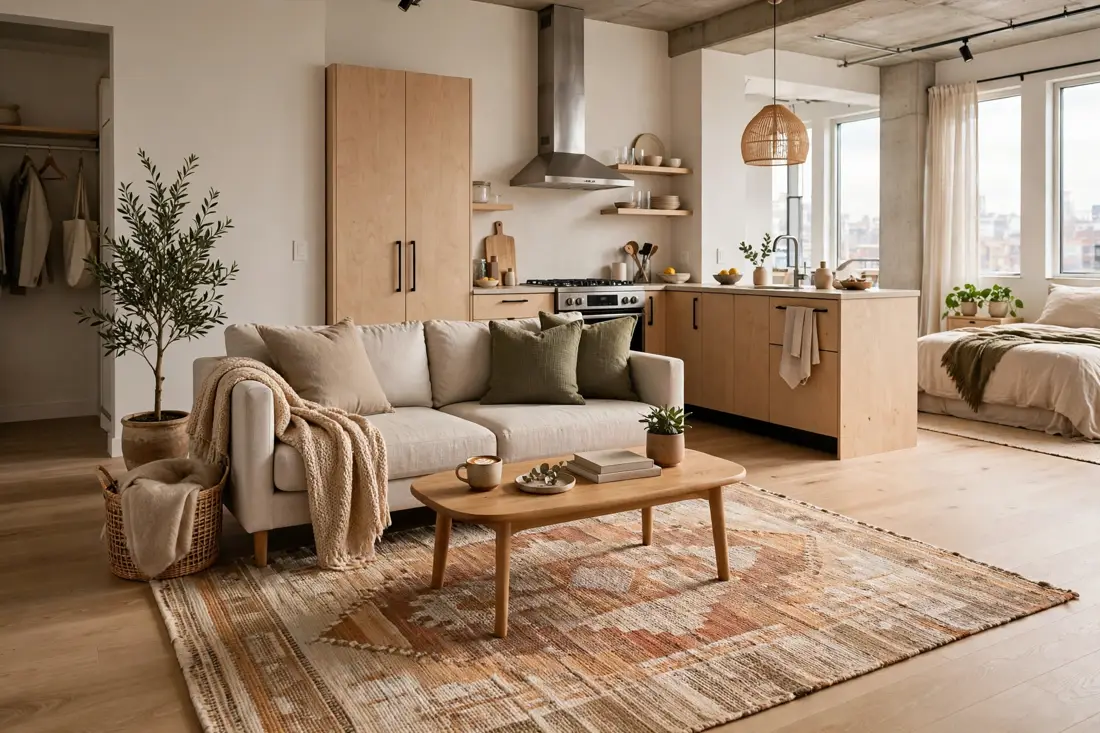 Studio apartment rug zone definition