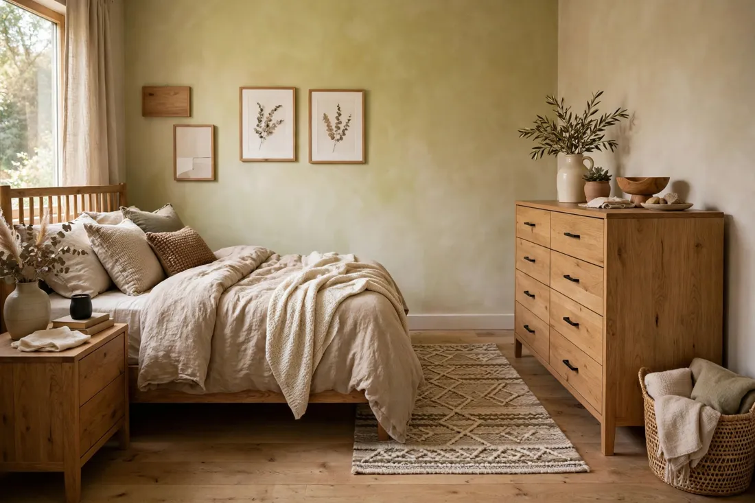 Rug between bed and dresser