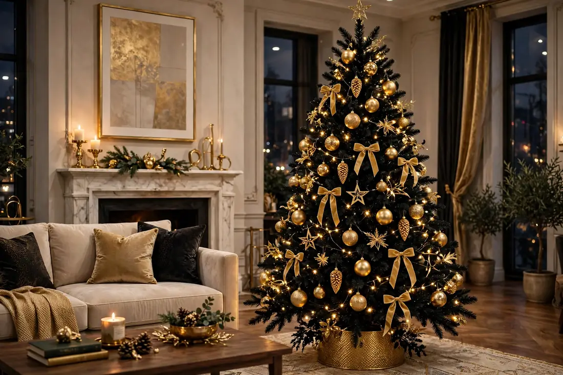 Black and gold tree