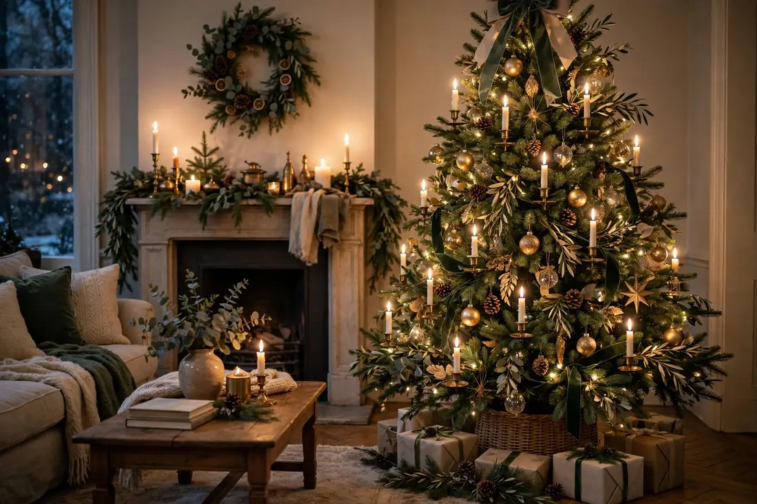 Candlelit elegant tree