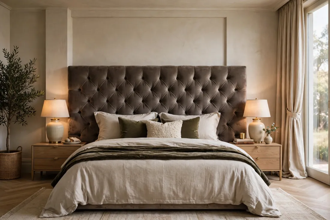 Luxury upholstered headboard