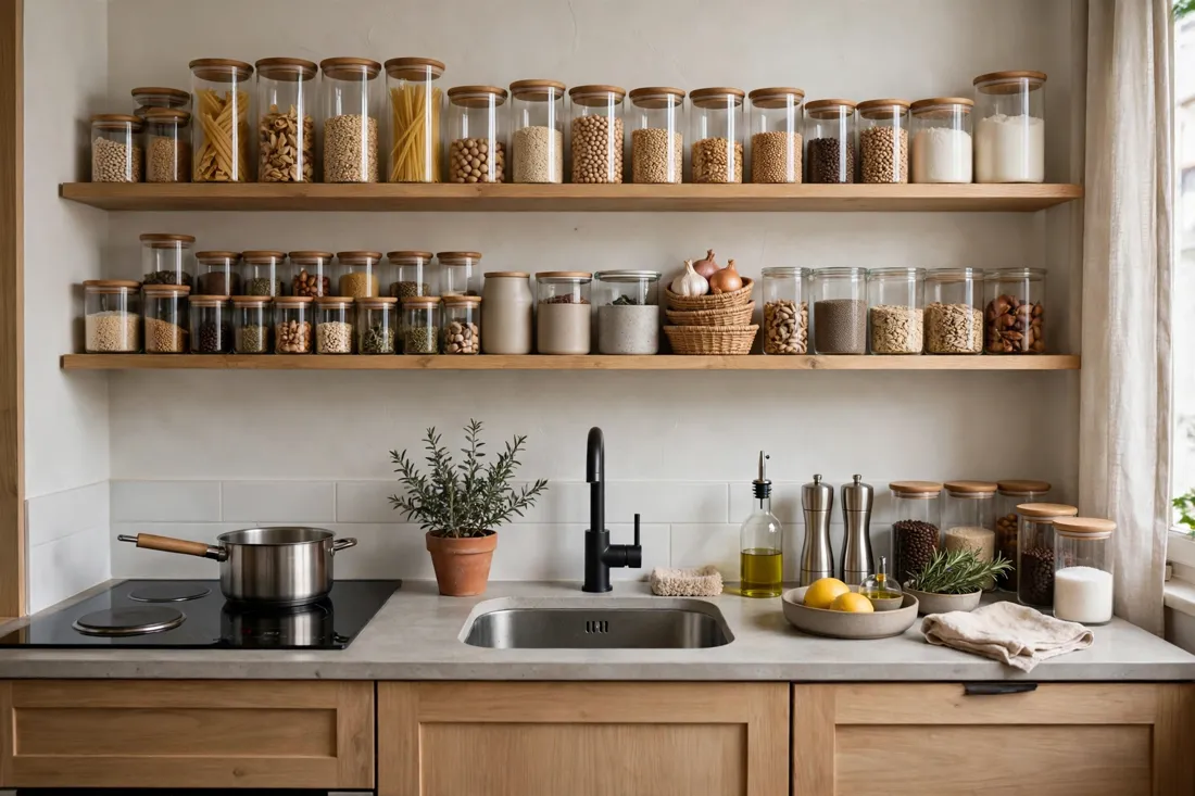 Small apartment kitchen organization