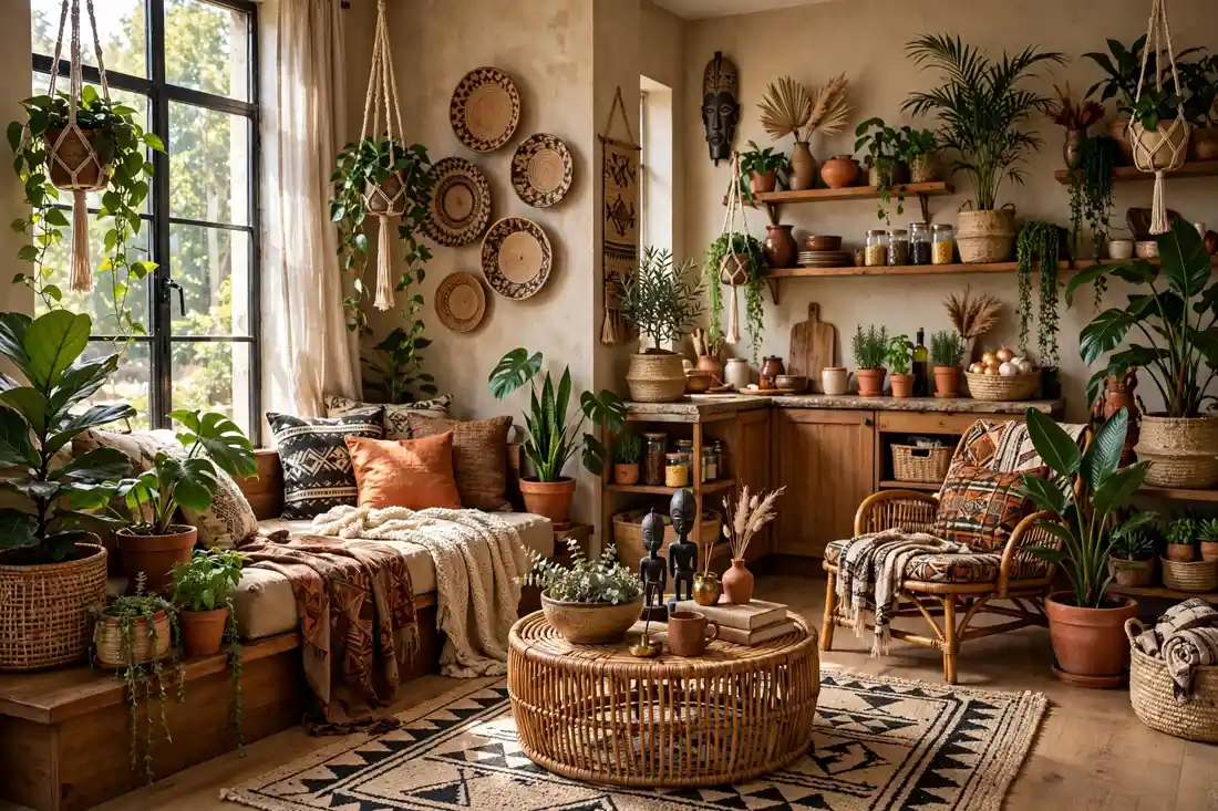 Indoor plants lush
