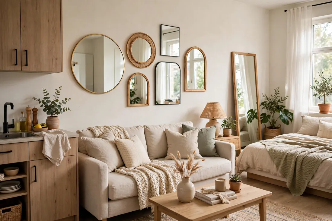 Studio apartment mirrors tip