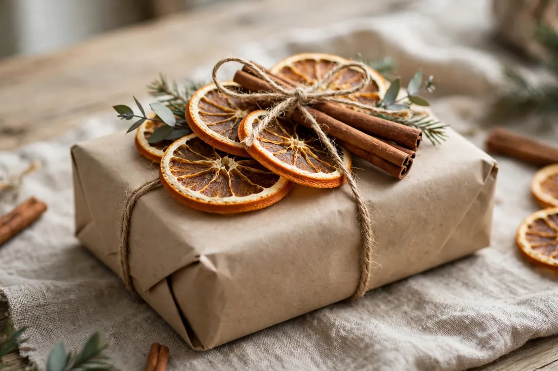 Dried orange wrapping