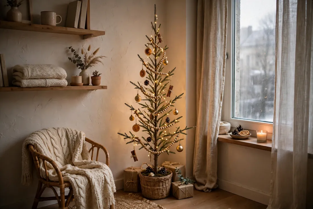 Slim pencil tree in small space