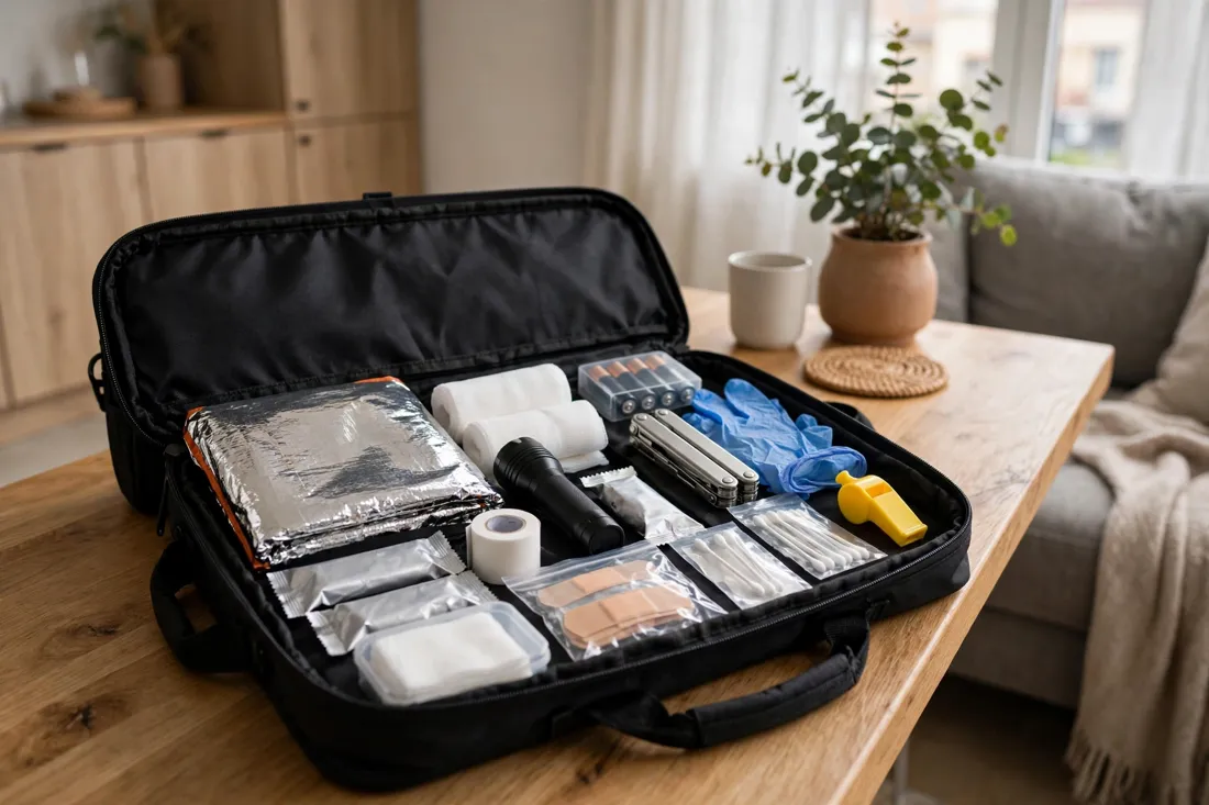 Studio apartment emergency kit tip