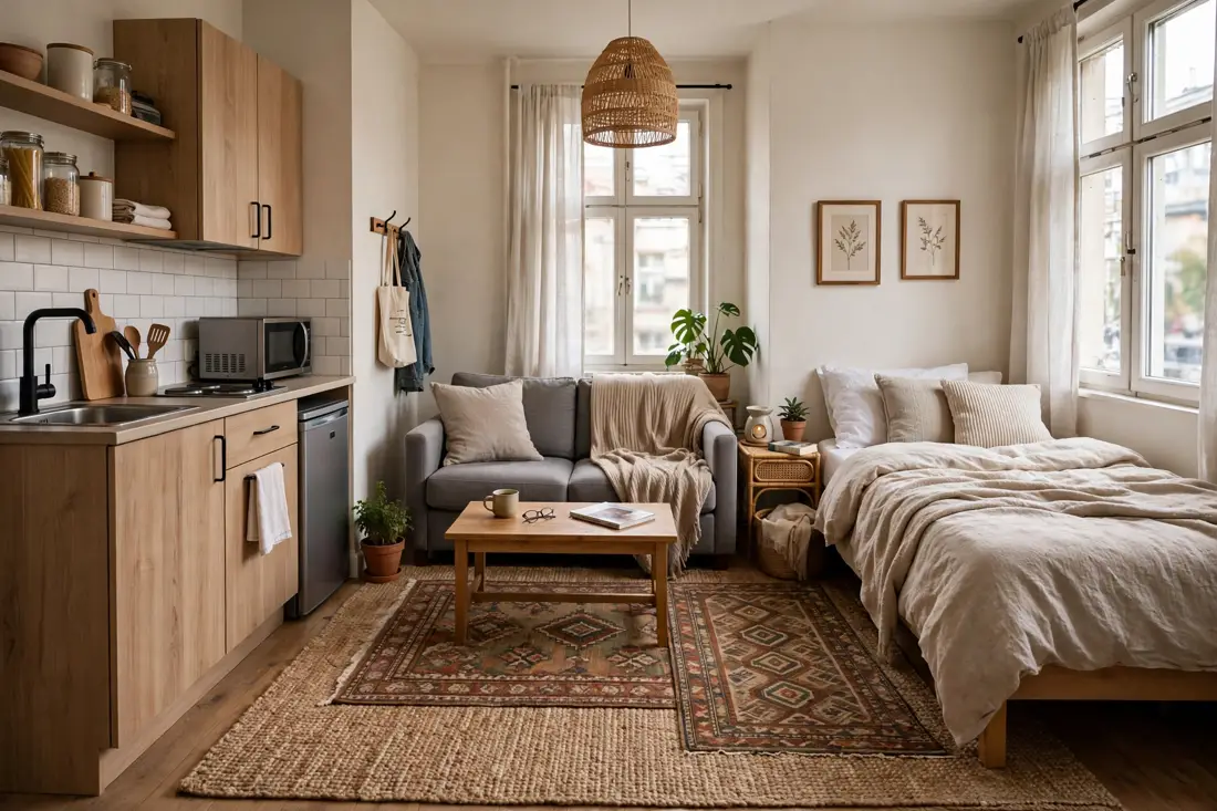 Area rugs over floors