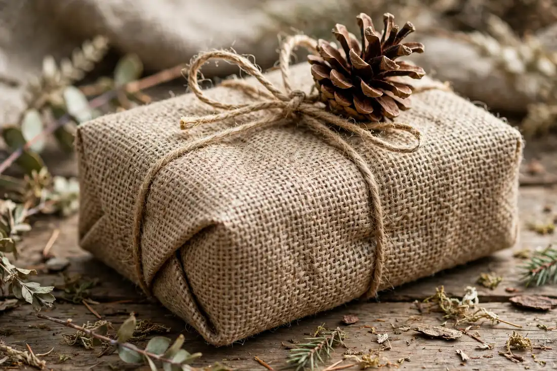 Burlap wrapping