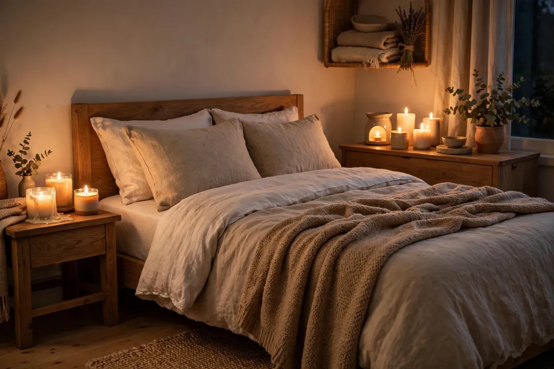 Cozy scented candles