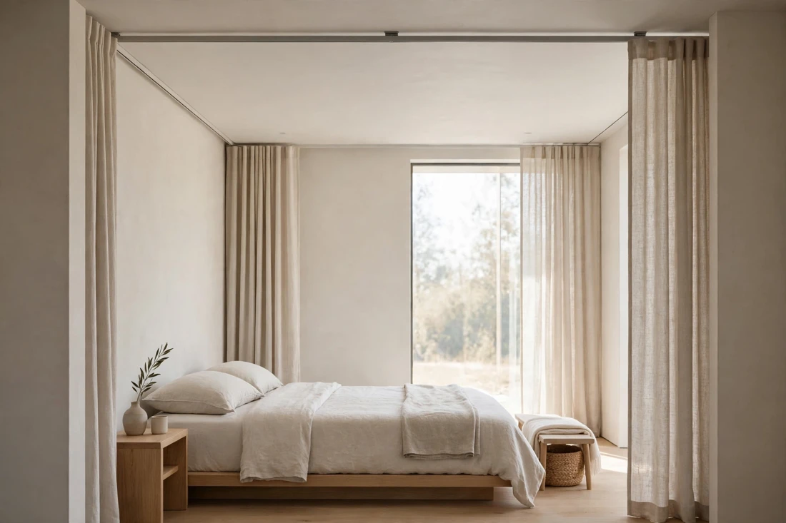 Ceiling minimalist curtains