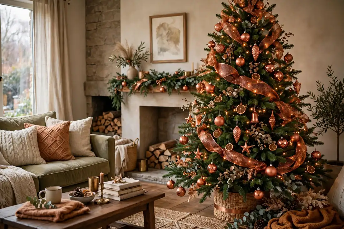 Green and copper tree