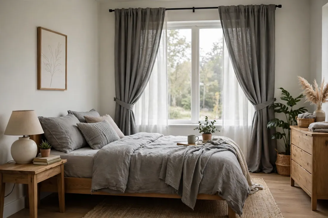 Grey curtains