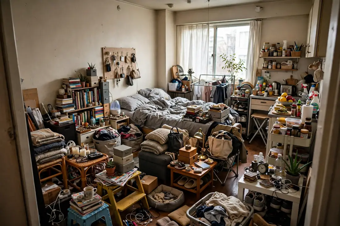 Studio apartment too many small items mistake